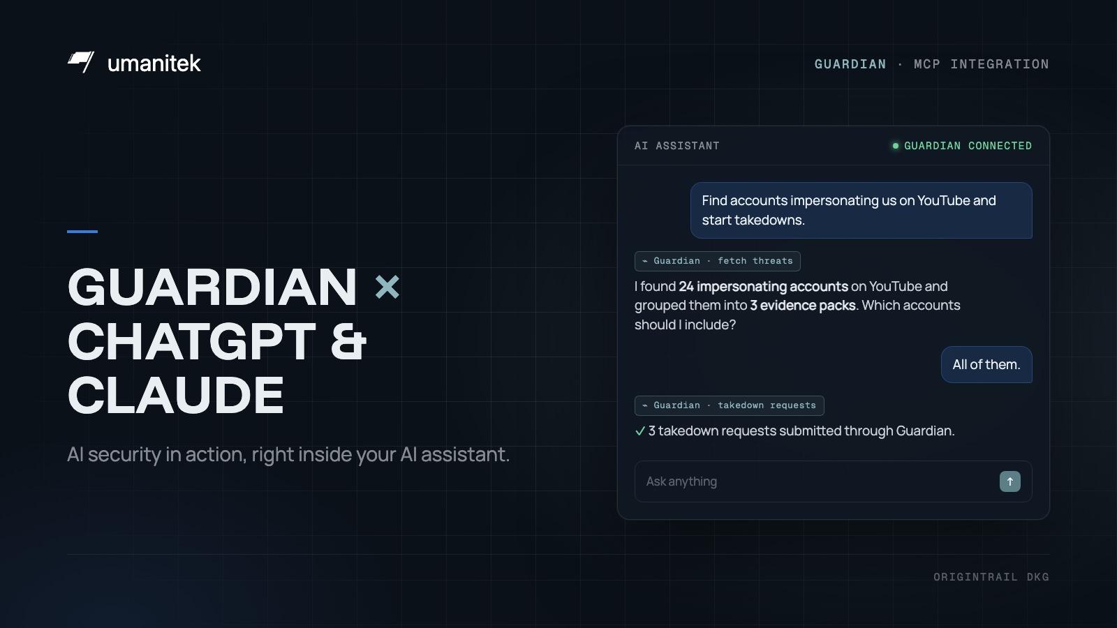 Umanitek Brings Guardian to ChatGPT and Claude